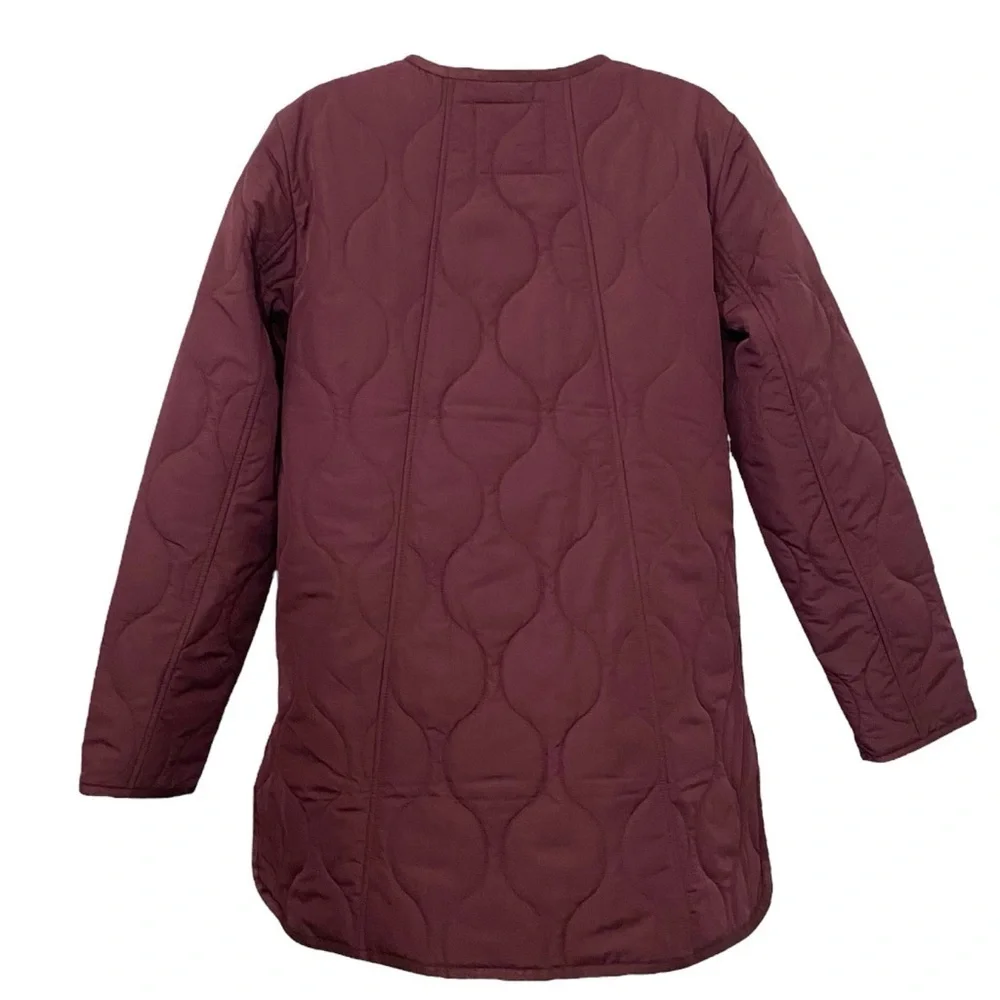 Talbots New Burgundy Quilted Barn Coat Small
